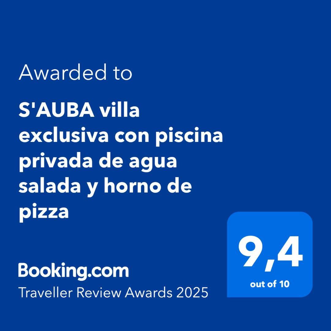 S'Auba Villa Exclusiva Con Piscina Privada De Agua Salada Y Horno De Pizza 埃斯·梅卡达尔 外观 照片